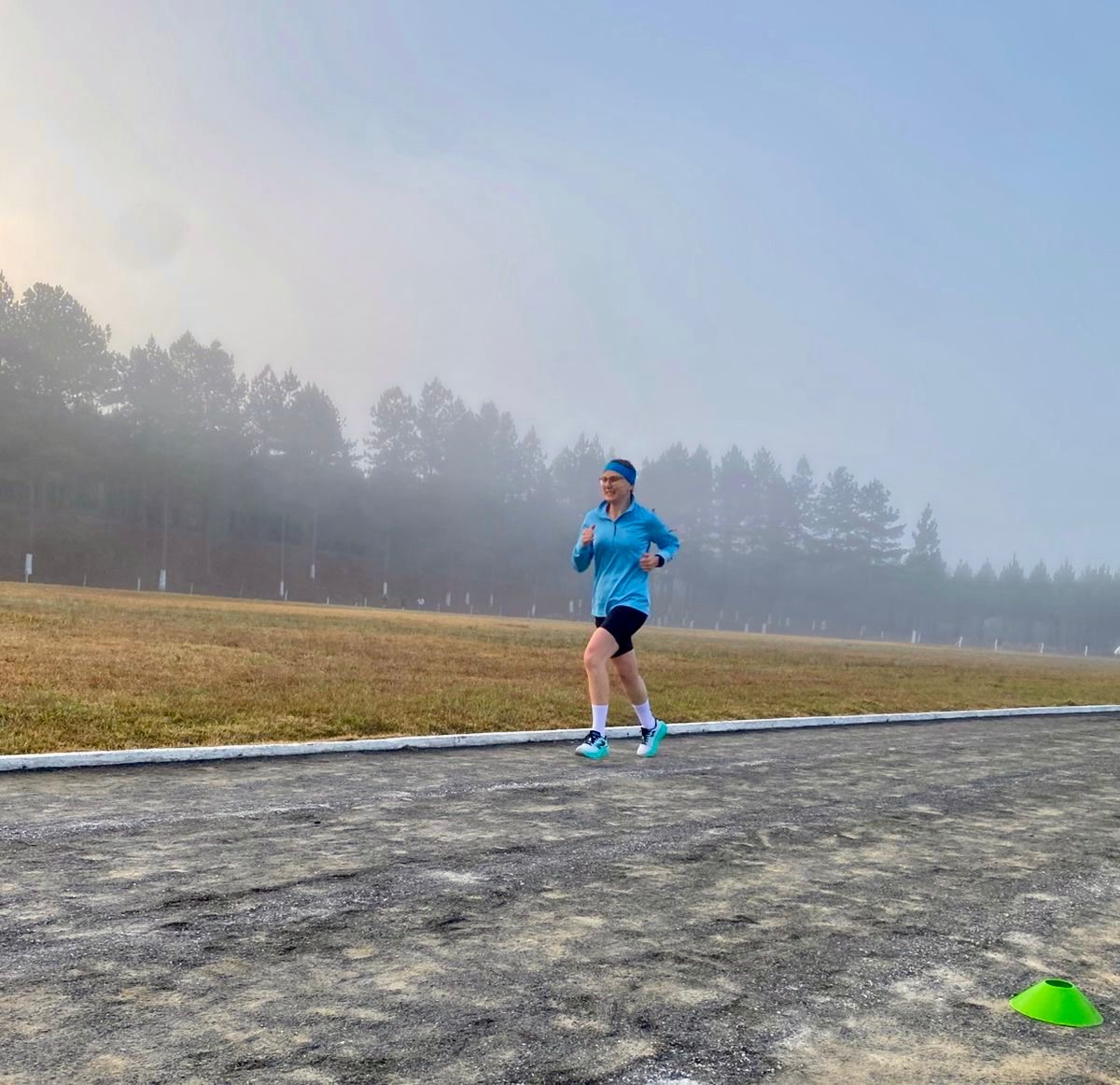 Daiane correndo na pista